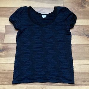Armani Collezioni black short sleeve top. Size 12
